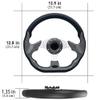 Carbon Fiber Golf Cart Steering Wheel for EZGO TXT RXV Yamaha Golf Cart Club Car DS and Club Car Precedent with Wrench view 3