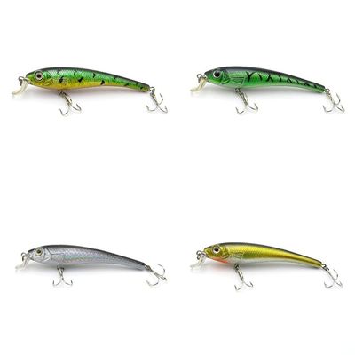 4 PCS Fishing Lures Crankbait Hardbaits Freshwater Saltwater Leurres 80mm 7g Minnow LOTS448