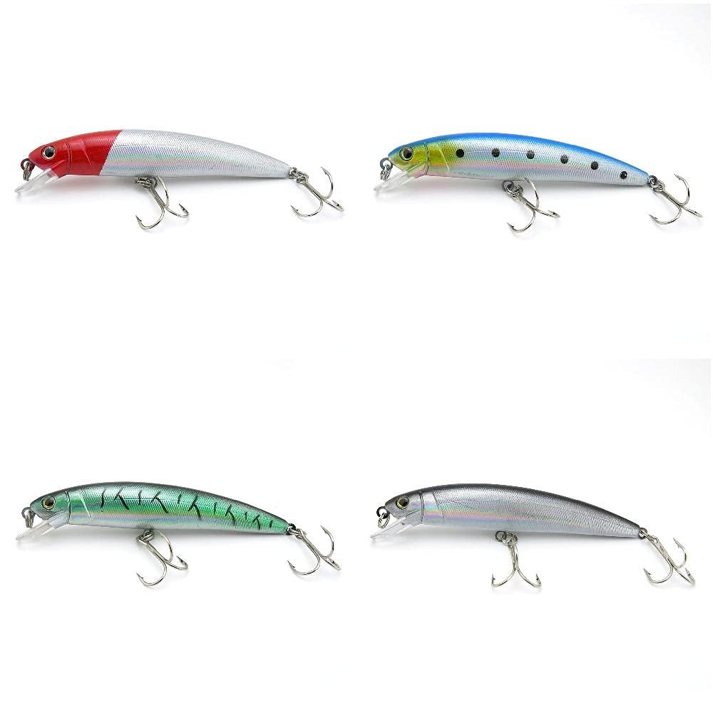 4 PCS Fishing Lures Crankbait Hardbaits Freshwater Saltwater Leurres 130mm 25g Minnow LOTS324