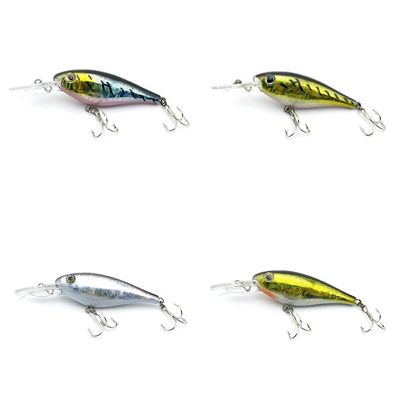 4 PCS Fishing Lures Crankbait Hardbaits Freshwater Saltwater Leurres 75mm 6g Minnow LOTS372