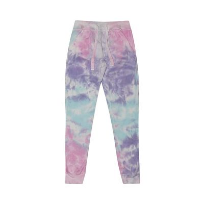 Colortone Ladies Tie Dye Joggers, Cotton Candy, Medium