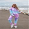 Colortone Ladies Tie Dye Joggers, Cotton Candy, Medium view 4