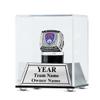 TrophySmack Custom Ring Case, Fantasy Football Ring Display Case with Engraving - Floating view 1
