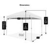 E-Z UP Patriot ONE-UP Technology Shelter, 10' x 10', White view 4