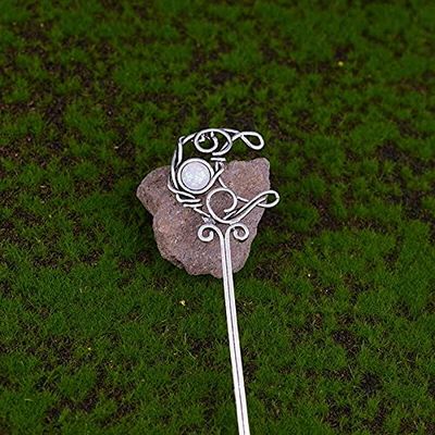 DVPHA Witch Sword Crescent Moon Goddness Hair Stick Pagan Occulet Hairpin Amulet Spirit Hair Jewelry For Women
