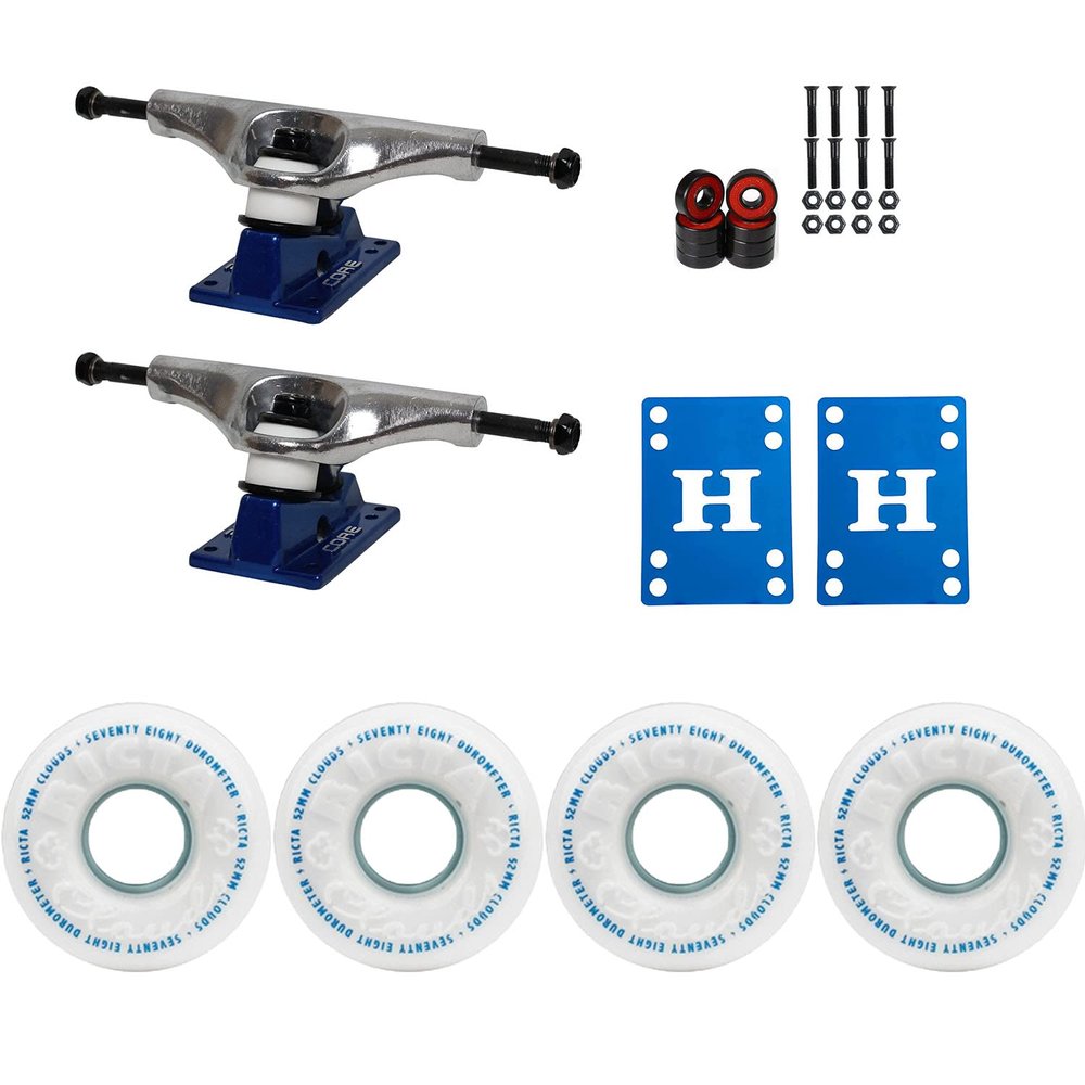 Ricta Clouds Skateboard Soft Cruiser Wheels Hollow Truck Package 6.0 / 52mm 78A