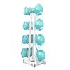 ZIVA Chic 8-Tier Functional Accessories Storage Tree Rack - Steel Tubing, Non-Marking Feet Supports Eight Wall Balls, Medicine Balls, Power Core Sandbags, White (H:147cm, W:50.5cm, L:84.5cm, Wt:24kg) view 2