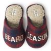 Dearfoams Men's Funny Ugly Christmas Sweater Holiday Scuff Slipper, Beard Season, Small view 1