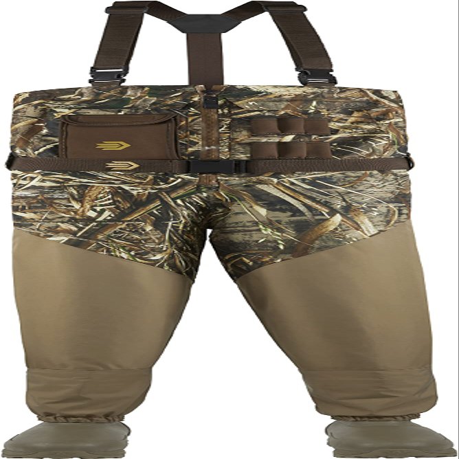 LaCrosse Alpha Agility Select Waders - Men's Lightweight Hunting Boots with Front Zip, Quilted Liner & Waterproof Pocket, Realtree Max-5 - 10 Stout