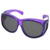 Junior Size Ages 10 to 15 Years Old Fit Over Sunglass FJ3 (Crystal Purple Frame Gray Lens) view 1