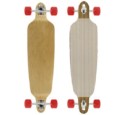 Moose Double Drop 9.75" x 39.75" Longboard Zebra Bamboo Complete