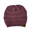 C.C Trendy Warm Chunky Soft Stretch Cable Knit Beanie Skully, Coco Berry view 1
