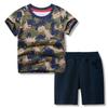ACESTAR Toddler Boys Summer Cotton Clothes Sets Tee Shirts and Short Set Kids 2 Pcs Short Sleeve Cartoon Dinosaur Printing Outfits for Little Kids Boy (Camouflage Dinosaur,7T) view 1