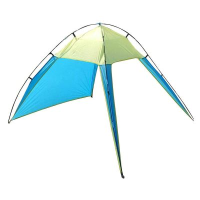 Tll-mm Assembled Beach Tent, Portable Triangle Sun Shade Shelter Camping Canopy, Open Beach Awning for Backpacking, Hiking & Outdoor