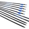 24pc ID 6.2mm .244" Custom Length 22-33 Inch Carbon Arrows Spine 250 300 340 400 500 600 700 800 Target Practice & Hunting Arrow Rotatable Nock for Recurve Bow Compound Bow Adult Youth Shooting view 2
