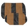 EZGO TXT Replacement Golf Cart Seat Cover Staple On Installation - 2 Piece - Premium Marine Vinyl - 5 Panel Stitching - Two-Tone (Black & Tan) view 4