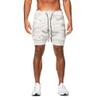 BOOMLEMON Men's 2 in 1 Running Shorts 5" Quick Dry Gym Athletic Workout Shorts for Men with Phone Pockets(Camo White 3XL) view 2