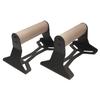 Wood Push up Bars with Ergonomical Handle. Portable view 1