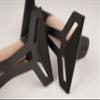 Wood Push up Bars with Ergonomical Handle. Portable view 2