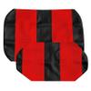 EZGO TXT Replacement Golf Cart Seat Cover Staple On Installation - 2 Piece - Premium Marine Vinyl - 5 Panel Stitching - Two-Tone (Black & Red) view 4
