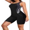 beautyin Athletic Modest Swimsuits for Women Racerback Boyleg One Piece Bathing Suits view 1