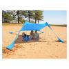 Tll-mm Beach Sunshade Tent, High Elasticity Portable Canopy Sun Shelter with Sandbag Anchors Sunbathing Windproof Sand Instant Shade Canopy for Beach, Patio, Pool, Park (Color : Blue) view 3