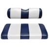 EZGO TXT Replacement Golf Cart Seat Cover Staple On Installation - 2 Piece - Premium Marine Vinyl - 5 Panel Stitching - Two-Tone (Blue & White) view 1