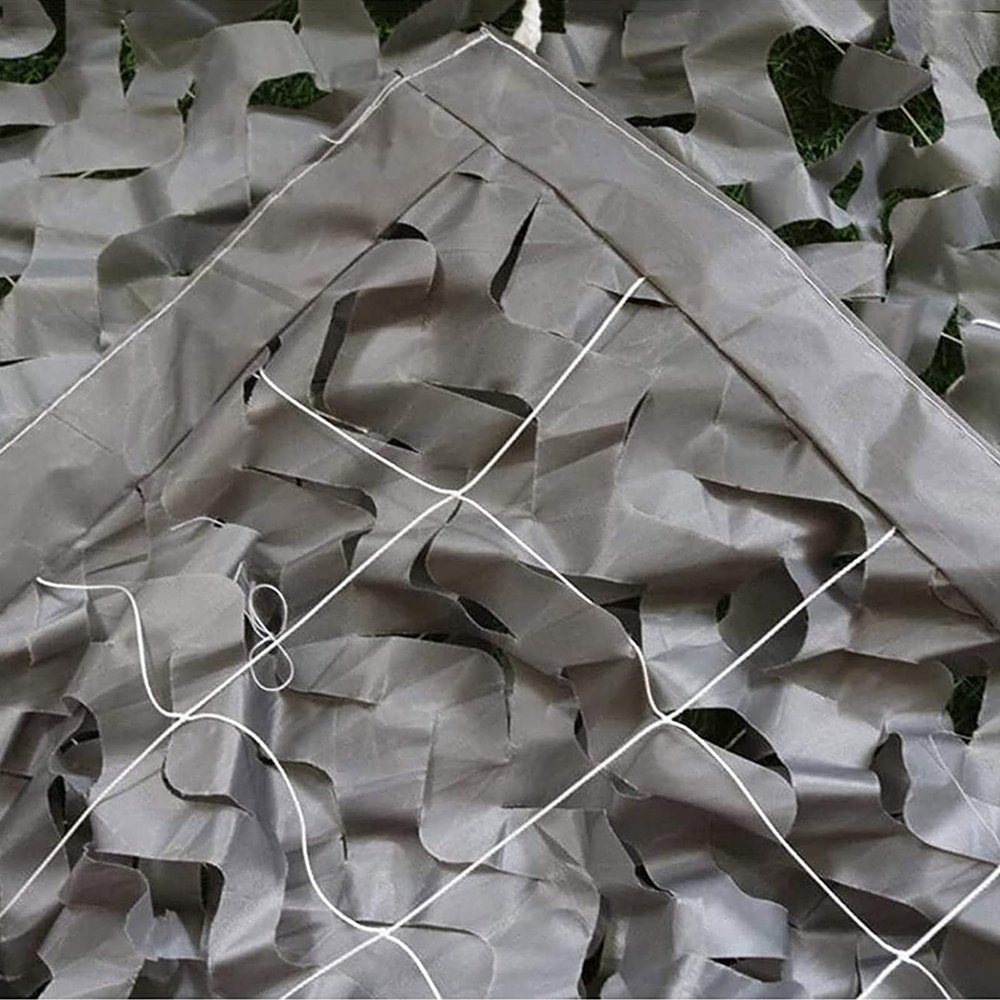 KOOEIN Camouflage Netting,Camouflage Net for Military,Hunting Shooting Hidden,Gray Shading Net,Plant Covers,Background,Decoration,1.5/2/3/4/5/6/7/8m,Anti-uv,5x6m/16.4x19.7ft