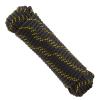 Built Industrial Diamond Braided Rope - 1/2 in x 100 ft, Black & Yellow - Polyester Heavy Duty Rope for Camping, Outdoor Gear & Emergency Tent Setup view 1