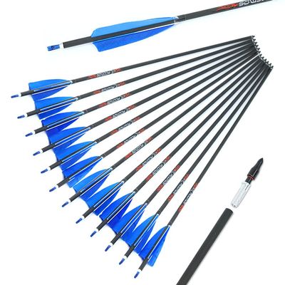 Spine 700 Arrow 33 Inch Arrow Target Practice Arrow Hunting Arrow Carbon Arrows Compound Bow Recurve Bow Adult Youth Archery Indoor Outdoor Shooting Field Tip 12pc