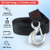 Boat Winch Strap with Hook,Boat Trailer Winch Strap 2 inch x 20 Foot, Great for Truck, Jet Ski and Car Trailers Towing and Heavy Duty Equipment (Black view 2