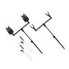 DKEKE Carp Fishing Bite Alarm Set Buzz Bars Bank Sticks Swingers Fishing Rod Rest Portable Outdoor Fishing Kit DKEKE (Color : A for 2 rods) view 1