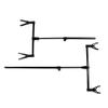 DKEKE Carp Fishing Bite Alarm Set Buzz Bars Bank Sticks Swingers Fishing Rod Rest Portable Outdoor Fishing Kit DKEKE (Color : A for 2 rods) view 2