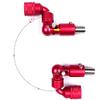 DKEKE Aluminium Alloy Tilt Barbel Outdoor Landing Net Folding Tool Joint Tackle Coarse Fishing Mini Carp Quick Release Connector DKEKE (Color : Rose red) view 4