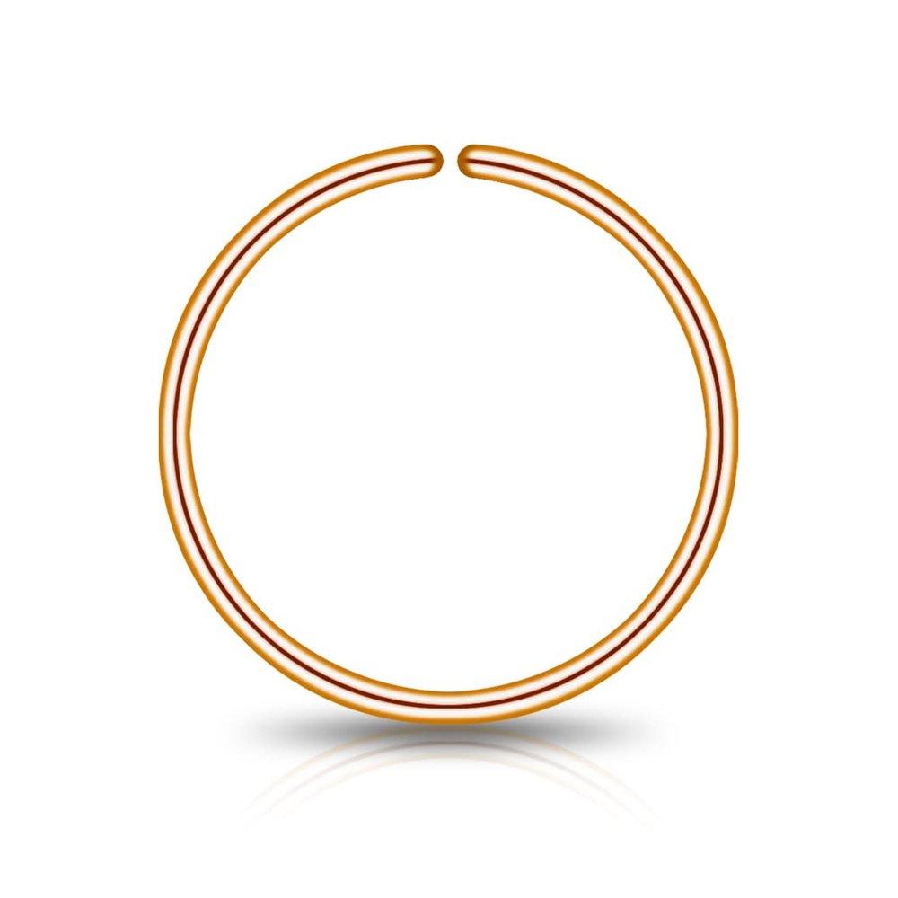 12mm 14k Rose Gold Filled Nose Ring Hoop for Women Men, 20g Gold Conch Hoop Earring, Cocnh Piercing Jewelry, Thin Nose Piercing jewelry, Dainty Septum Rings, 12 mm 20 gauge