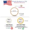 12mm 14k Rose Gold Filled Nose Ring Hoop for Women Men, 20g Gold Conch Hoop Earring, Cocnh Piercing Jewelry, Thin Nose Piercing jewelry, Dainty Septum Rings, 12 mm 20 gauge view 2