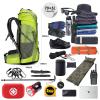 WintMing 75L Hiking Backpack with Rain Cover Waterproof Camping Backpack Shoes Warehouse for Men Women, Frameless (Olive Green) view 3