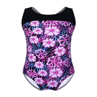 renvena Kid Girls Cartoon Ballet Dance Leotard Back Hollow Out Jumpsuit Gymnastic Ballerina Bodysuit Swimwear Rose Red 3-4