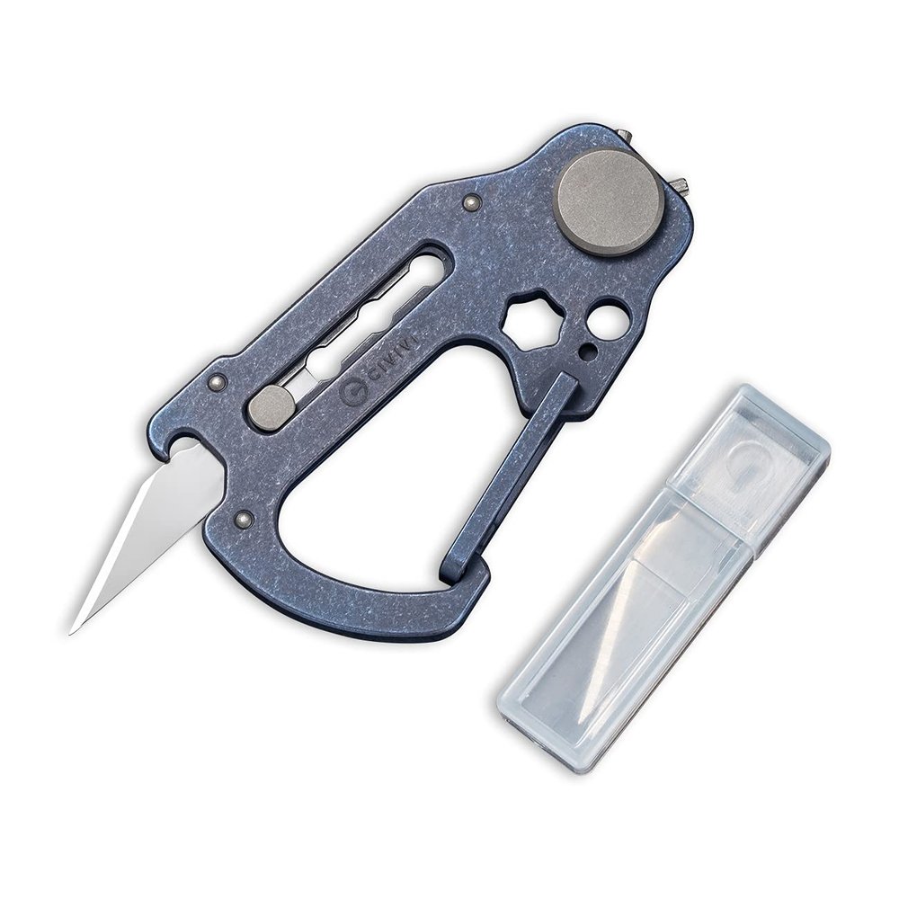 CIVIVI Polymorph Titanium Carabiner Multi-Tool with Utility Blade, Bottle Opener, Screwdriver C20045-3