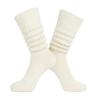 AWS/American Made Slouchy Scrunch Cotton Slouch Socks for Women Shoe Size 5 to 10 (Ivory, 1 Pair) view 1