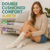 AWS/American Made Slouchy Scrunch Cotton Slouch Socks for Women Shoe Size 5 to 10 (Ivory, 1 Pair) view 2