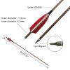 OBTOUTDOOR 12PCS 31 inches Professional Carbon Arrows Spine 400 with Removable Tips Practice Hunting Arrows for Compound Recurve Bow (6 Pack) view 3