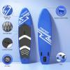 FBSPORT 11' Premium Stand Up Paddle Board, Yoga Board with SUP Accessories & Carry Bag | Wide Stance, Surf Control, Non-Slip Deck, Leash, Paddle and Pump for Youth & Adult (Blue) view 3