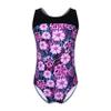 Yeeye Kids Girls One-Piece Leopard Printed Splice Tank Leotard for Gymnastics Dancing Tumbling Sports Rose 5-6 view 2