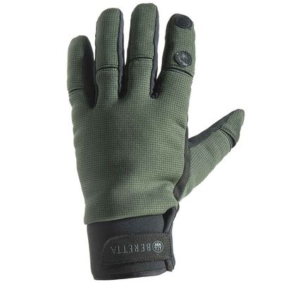 Beretta Men's Big Game Upland Waterfowl Hunting Polartec Touch Screen Anti Slip Watershield Gloves, Green, X-Large