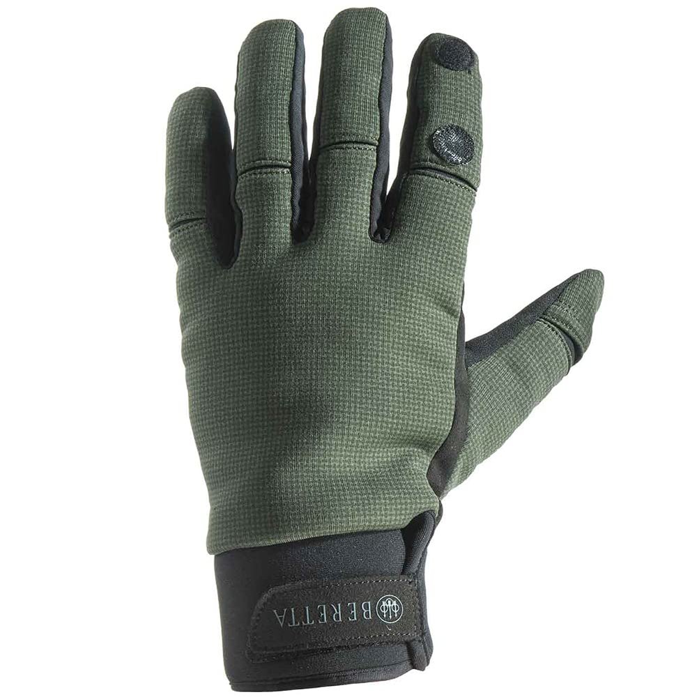 Beretta Men's Big Game Upland Waterfowl Hunting Polartec Touch Screen Anti Slip Watershield Gloves, Green, X-Large