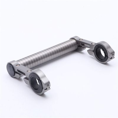 Bicycle Accessories 10/15cm Bike Handlebar Extender, Aluminum Alloy Mount Holder Double Clamp Bike Bracket Bicycle Accessories Bike Parts (Color : 15cm Silver)