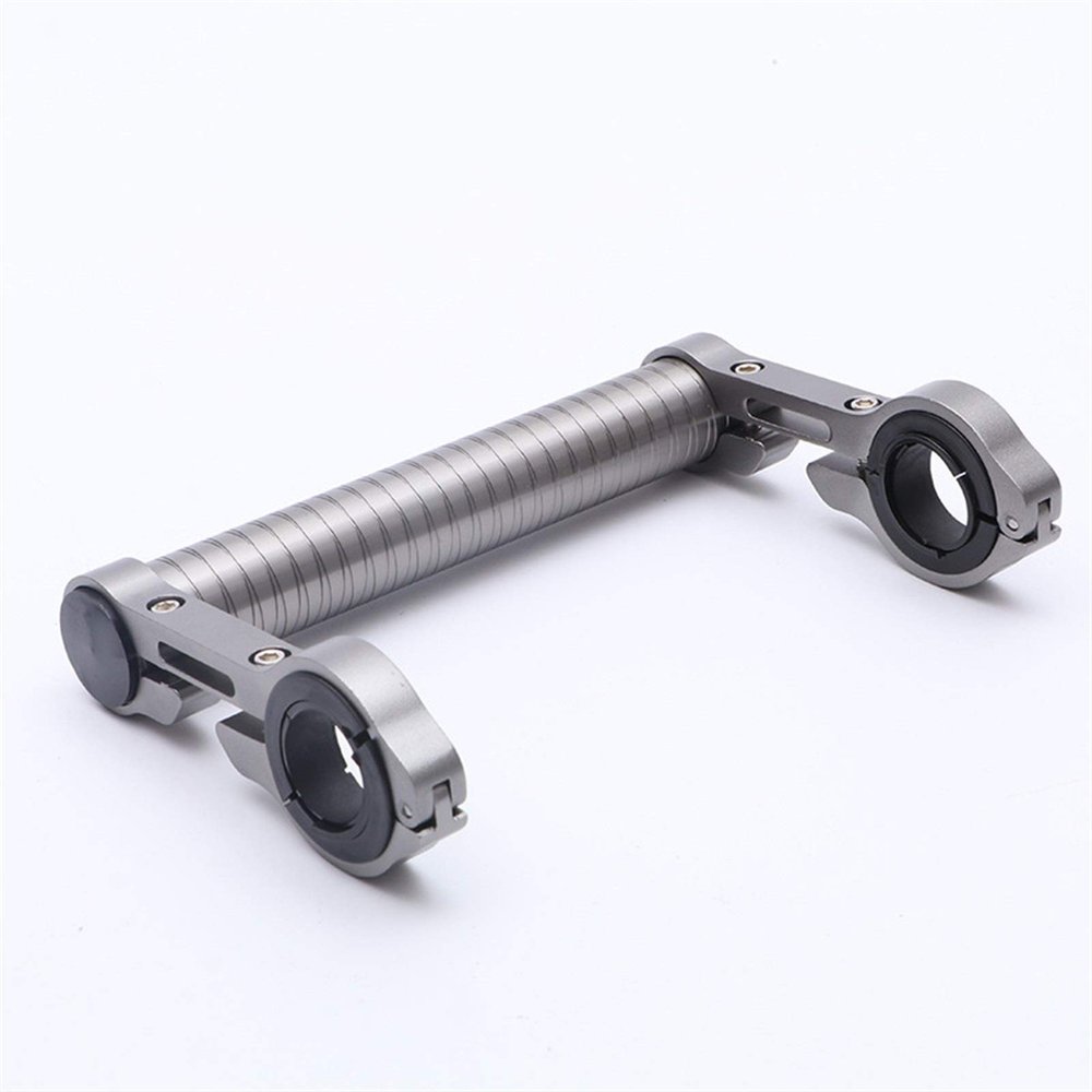 Bicycle Accessories 10/15cm Bike Handlebar Extender, Aluminum Alloy Mount Holder Double Clamp Bike Bracket Bicycle Accessories Bike Parts (Color : 15cm Silver)