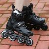 HLCUI Adjustable Inline Skates for Toddler Girls Boys Kids, with Luminous Wheel,Safety and Breathable Roller Skates, Lighting Wheels for Indoor Outdoor Backyard Skating,B,39EU/6UK/7US/24.5JP view 2