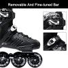 HLCUI Adjustable Inline Skates for Toddler Girls Boys Kids, with Luminous Wheel,Safety and Breathable Roller Skates, Lighting Wheels for Indoor Outdoor Backyard Skating,B,39EU/6UK/7US/24.5JP view 3
